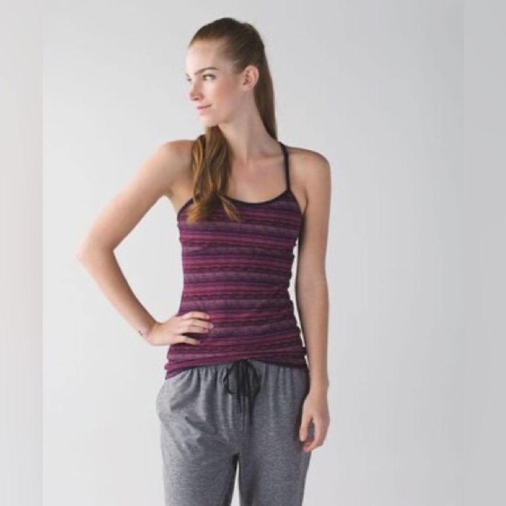 Lululemon Power Y Multicolour Yoga Tank Top, Size 4